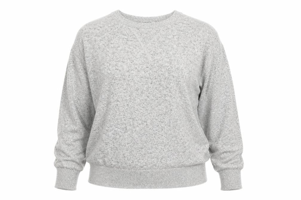 Gingerlilly Womens Grey Round Neck Viscose Pullover Jumper Size S