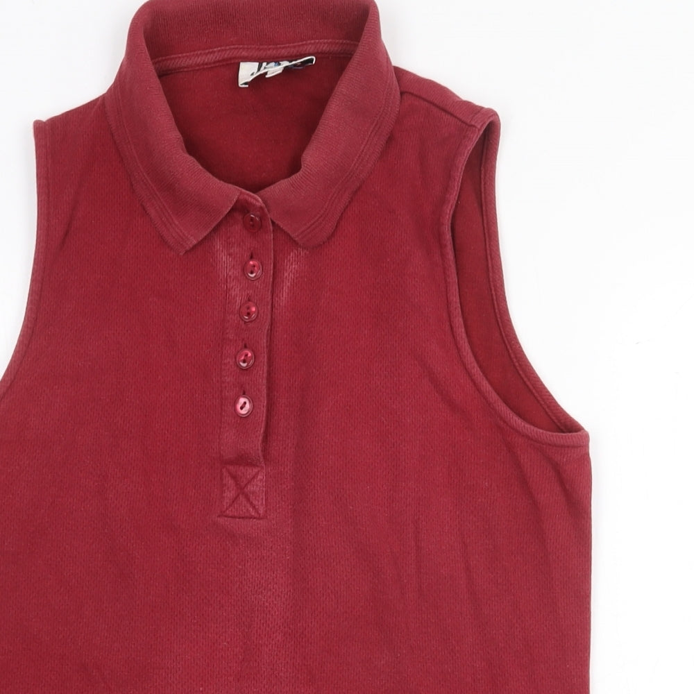 JRB Womens Red 100% Cotton Basic Polo Size M Collared