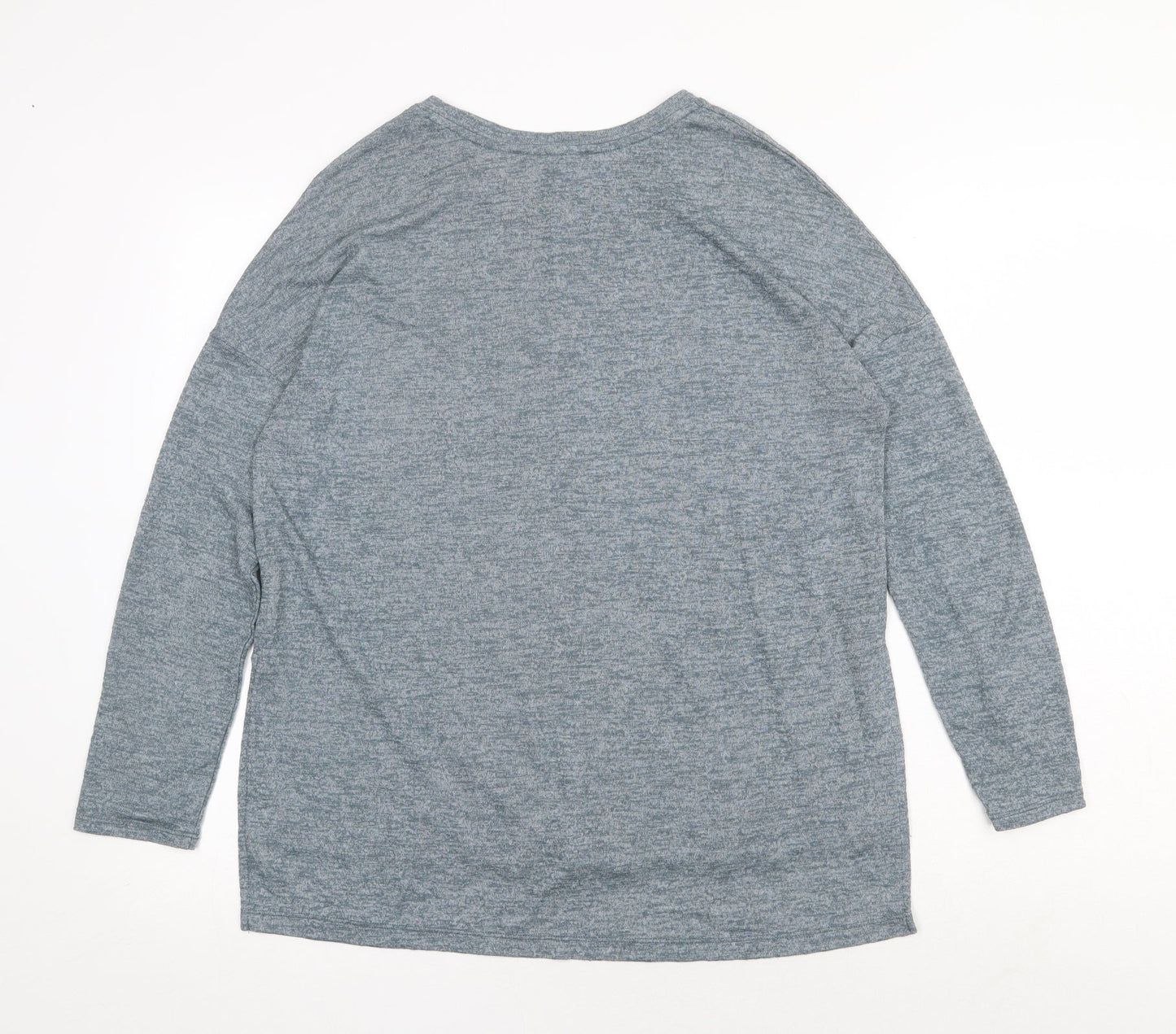 Atmosphere Womens Blue Viscose Basic Blouse Size 10 Scoop Neck