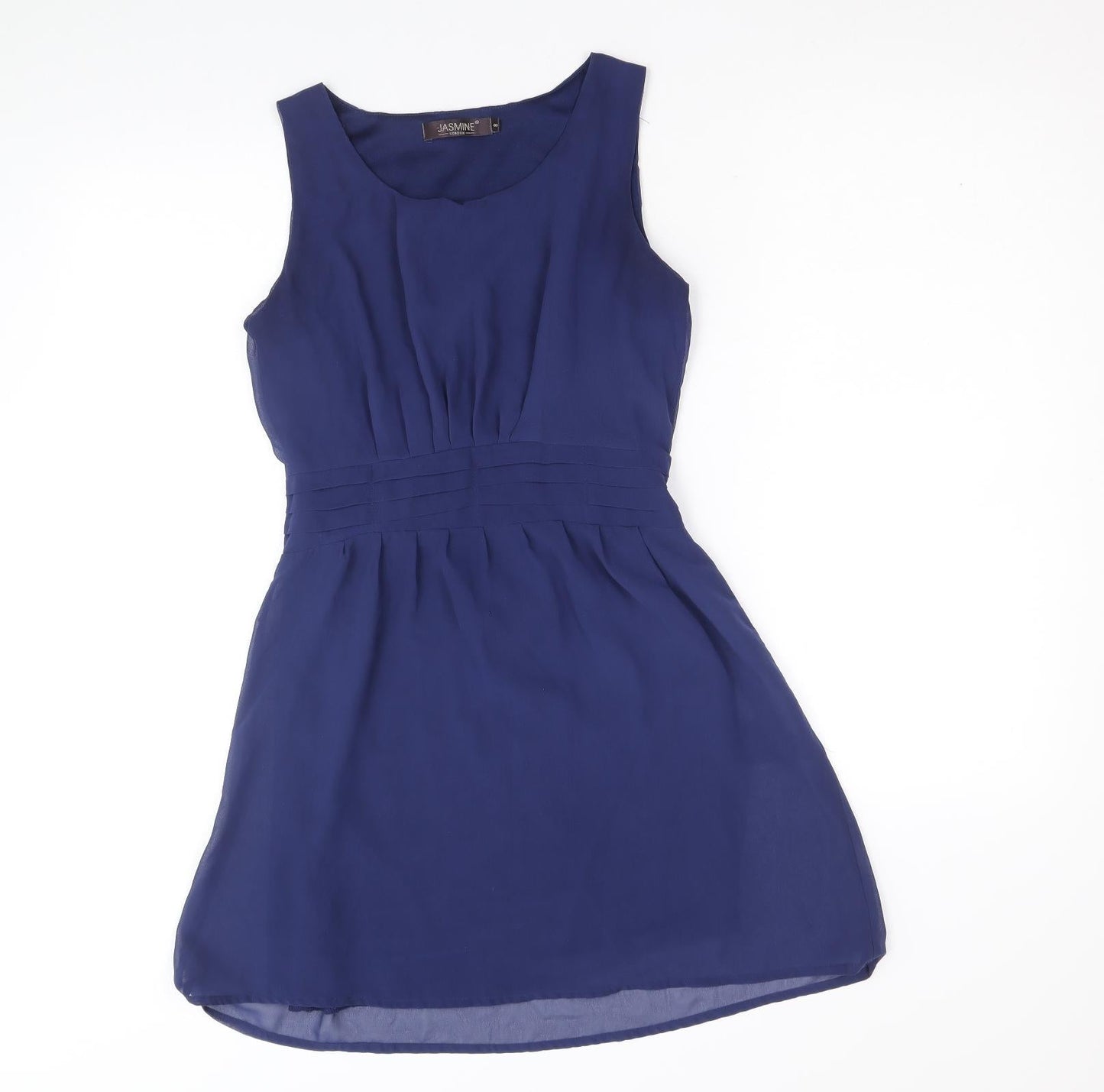 Jasmine Womens Blue Polyester A-Line Size 8 Round Neck Pullover
