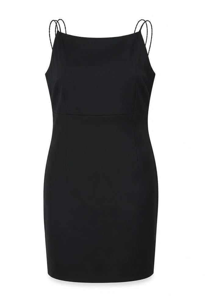 Opera Womens Black Polyester Bodycon Size 16 Square Neck Zip