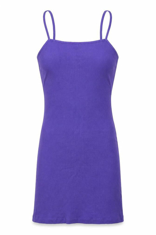 Brave Soul Womens Purple Cotton Tank Dress Size XS Square Neck Pullover