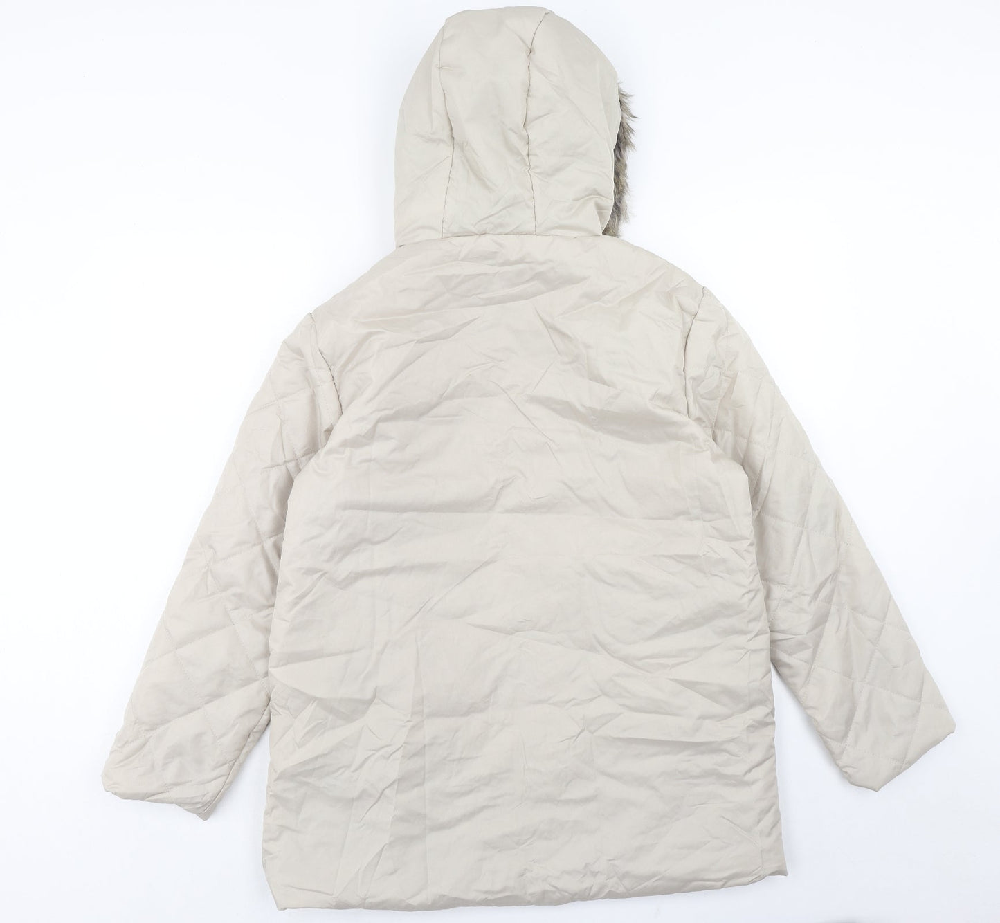 Anne De Lancay Womens Beige Jacket Size S Zip