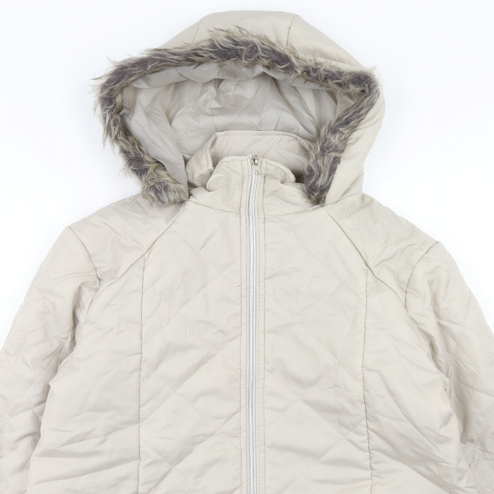 Anne De Lancay Womens Beige Jacket Size S Zip