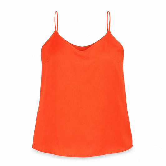 Marks and Spencer Womens Orange Polyester Basic Tank Size 10 Round Neck
