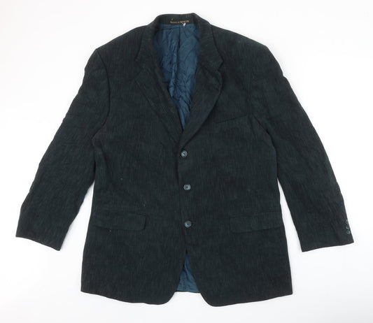 Marks and Spencer Mens Green Viscose Jacket Blazer Size M Regular
