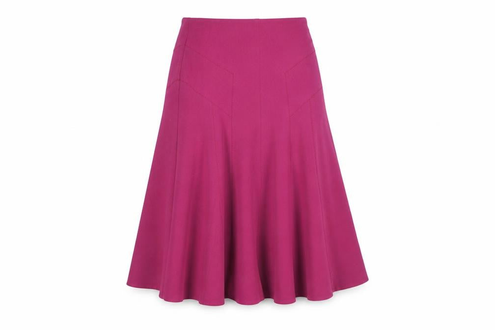 Preworn Womens Pink Polyester A-Line Skirt Size 32 in