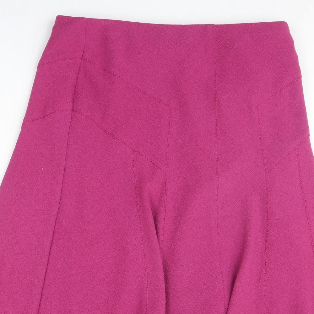 Preworn Womens Pink Polyester A-Line Skirt Size 32 in