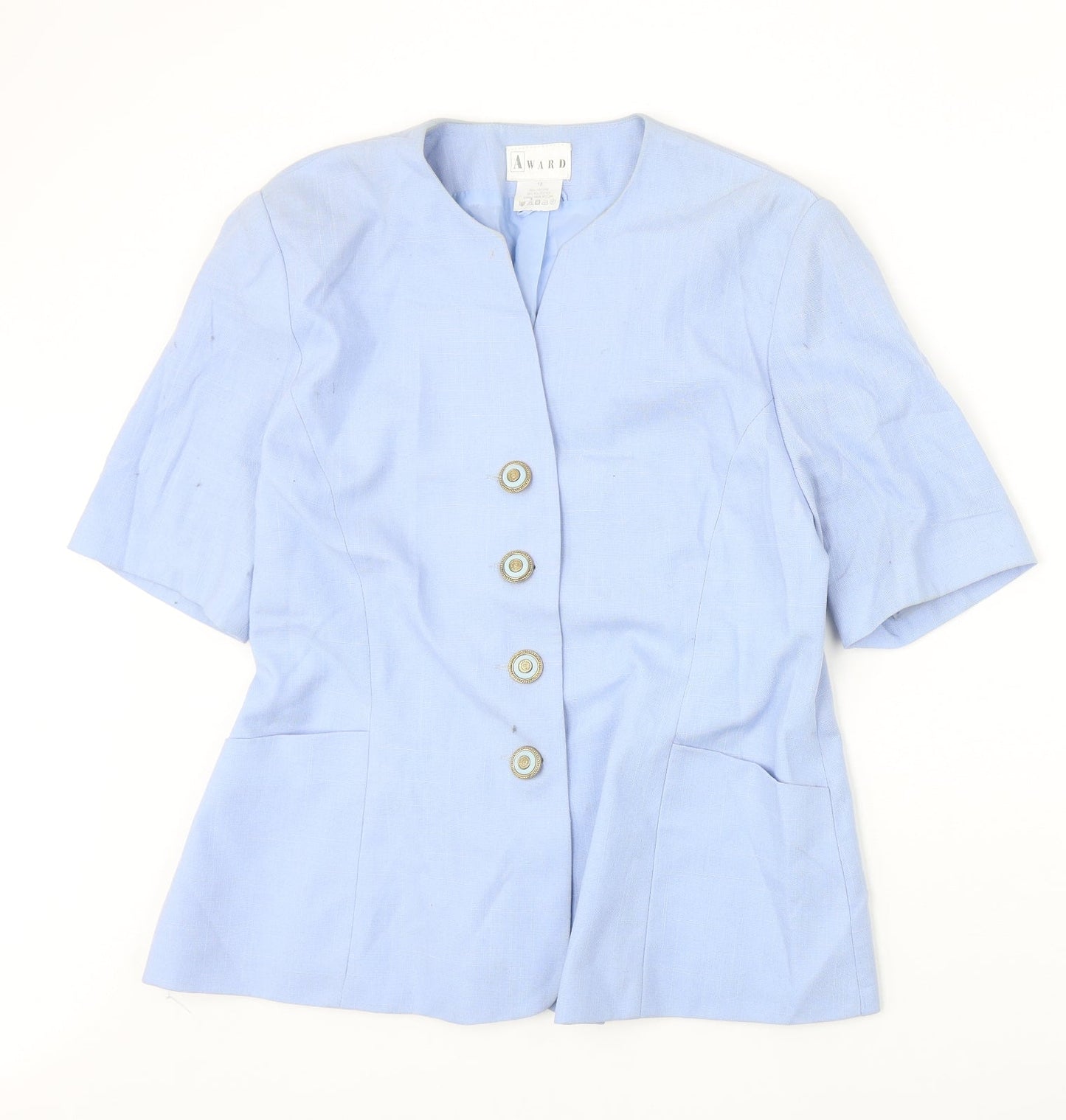 Award Womens Blue Viscose Jacket Blazer Size 18