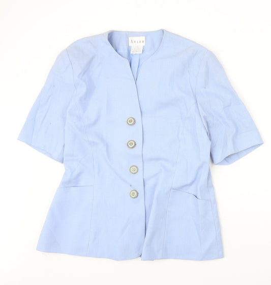 Award Womens Blue Viscose Jacket Blazer Size 18