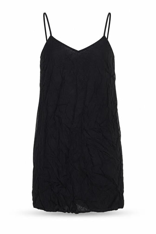 New Look Womens Black Viscose Tank Dress Size 10 V-Neck Pullover