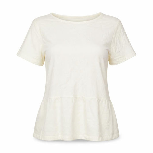 French Connection Womens Ivory Lyocell Basic T-Shirt Size M Round Neck