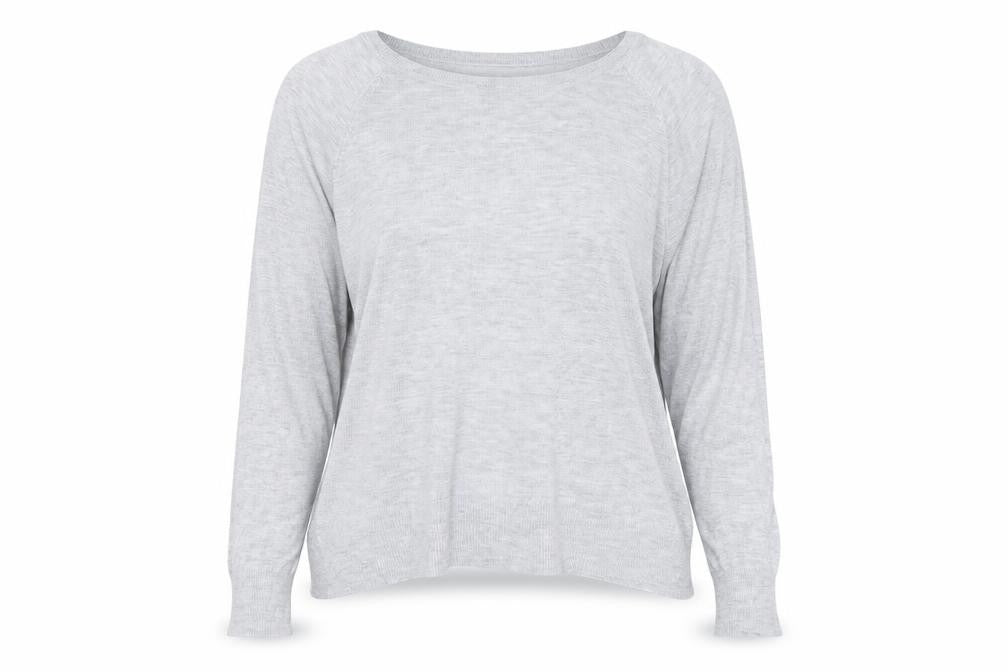 Zara Womens Grey Round Neck Viscose Pullover Jumper Size M
