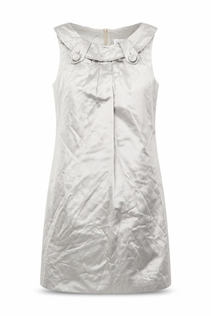 Oasis Womens Gold Polyester A-Line Size 10 Round Neck Zip