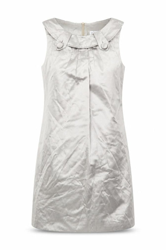 Oasis Womens Gold Polyester A-Line Size 10 Round Neck Zip