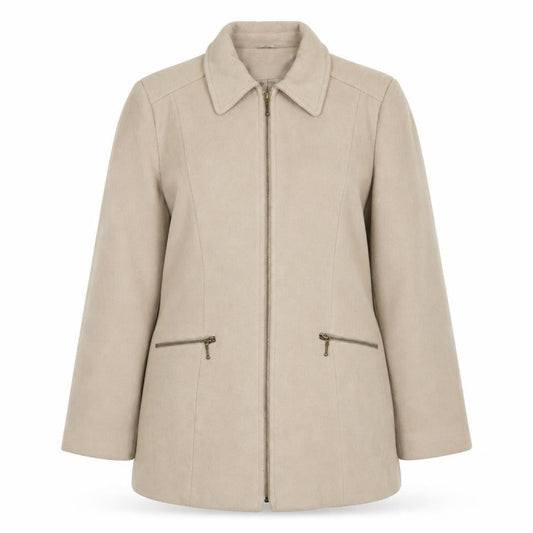 Klass Womens Beige Jacket Size 10 Zip