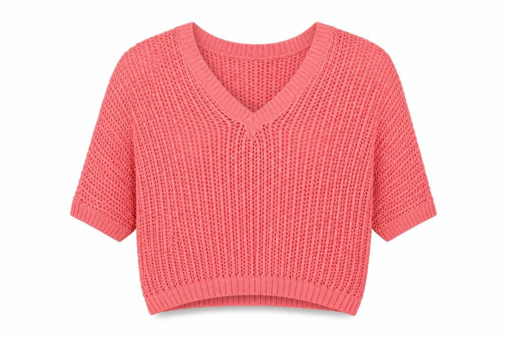 Jealous Womens Pink V-Neck Acrylic Pullover Jumper Size M - Size M-L