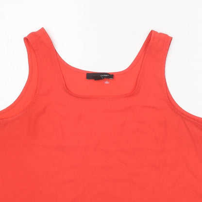 Atmosphere Womens Red Polyester Basic Tank Size 14 Square Neck