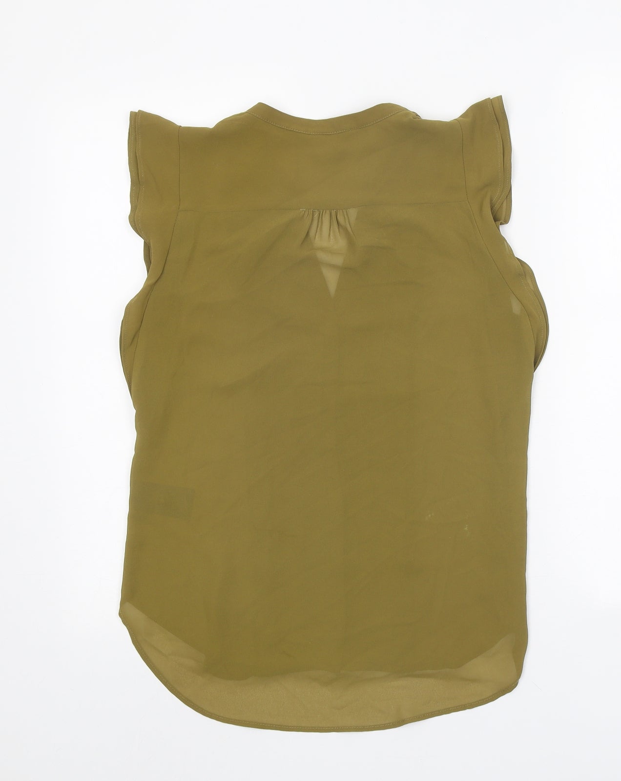 H&M Womens Green Polyester Basic Tank Size 8 V-Neck