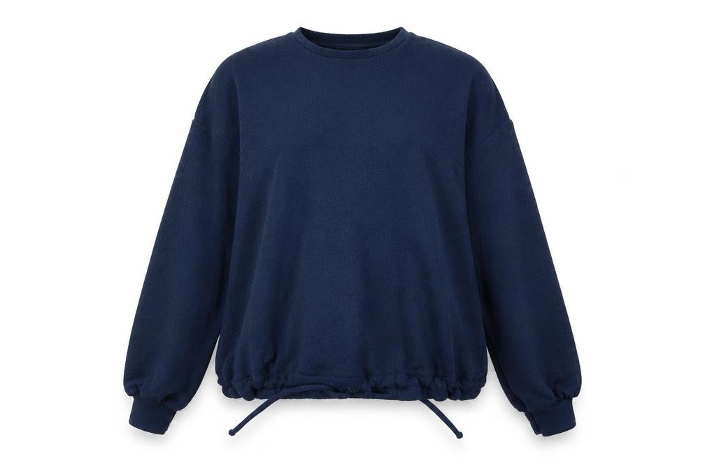 Papaya Womens Blue Round Neck Polyester Pullover Jumper Size S