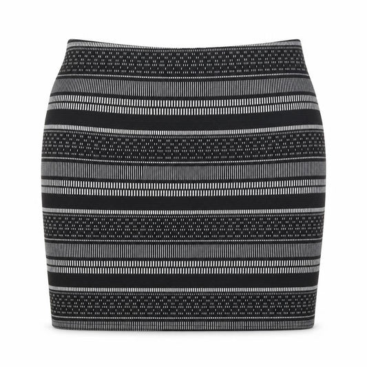 Atmosphere Womens Black Geometric Polyester Bandage Skirt Size 10