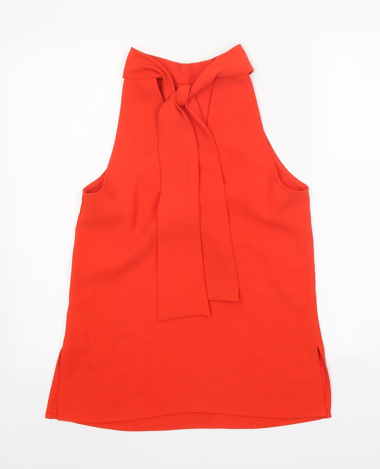 NEXT Womens Red Polyester Basic Blouse Size 6 Halter