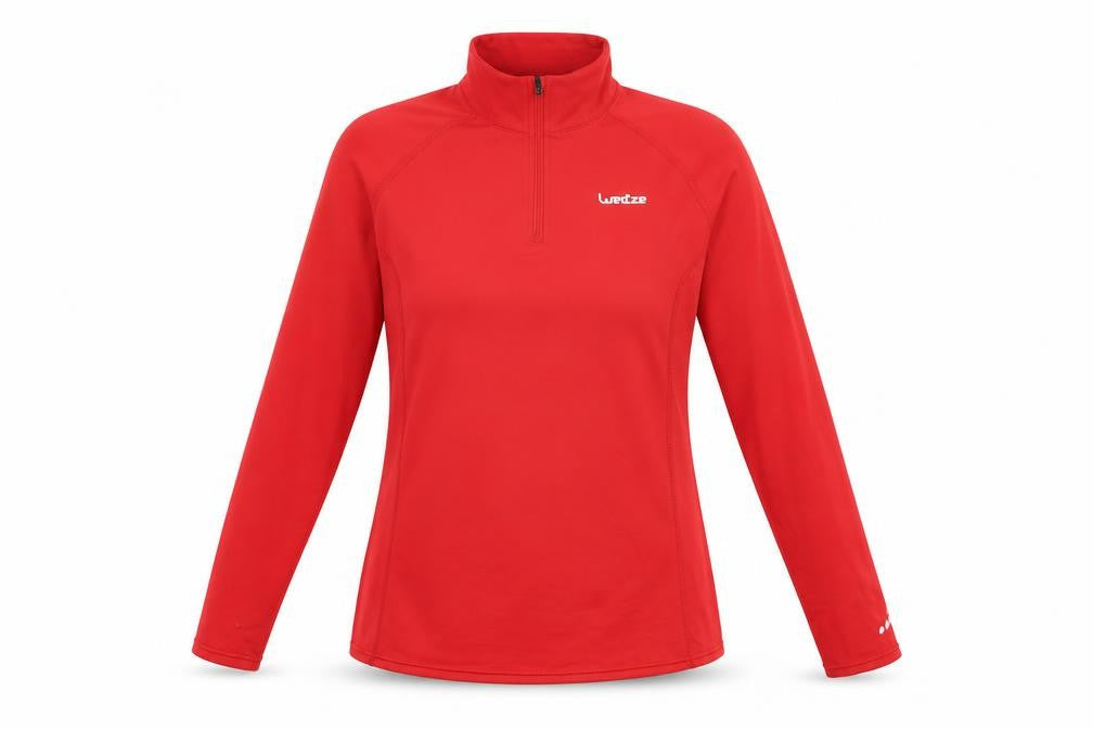 oxylane Womens Red Polyester Pullover Sweatshirt Size M Zip