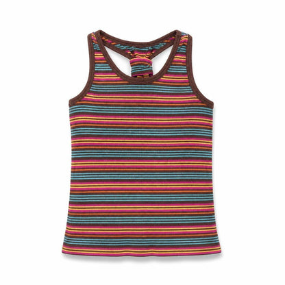 George Girls Brown Striped 100% Cotton Basic Tank Size 7-8 Years Round Neck Pullover