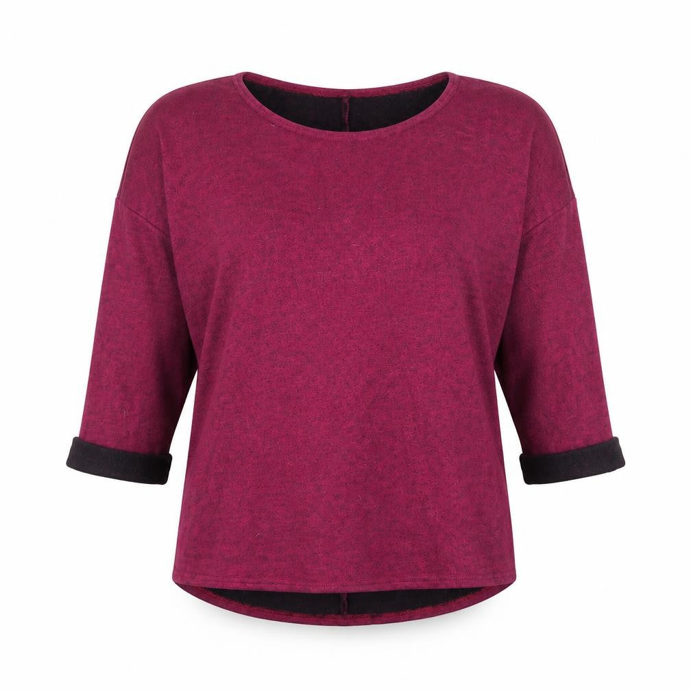 H&M Womens Pink Viscose Basic Blouse Size M Boat Neck