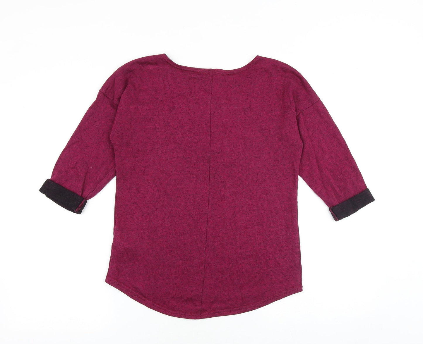 H&M Womens Pink Viscose Basic Blouse Size M Boat Neck