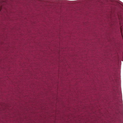 H&M Womens Pink Viscose Basic Blouse Size M Boat Neck