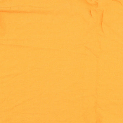 Marks & Spencer Womens Orange Round Neck Viscose Pullover Jumper Size 16