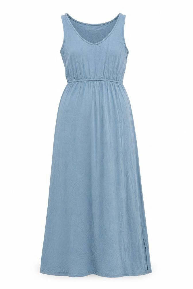 Gap Womens Blue Viscose Maxi Size XS V-Neck Pullover