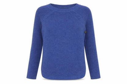 John Lewis Womens Blue Round Neck Nylon Pullover Jumper Size 8