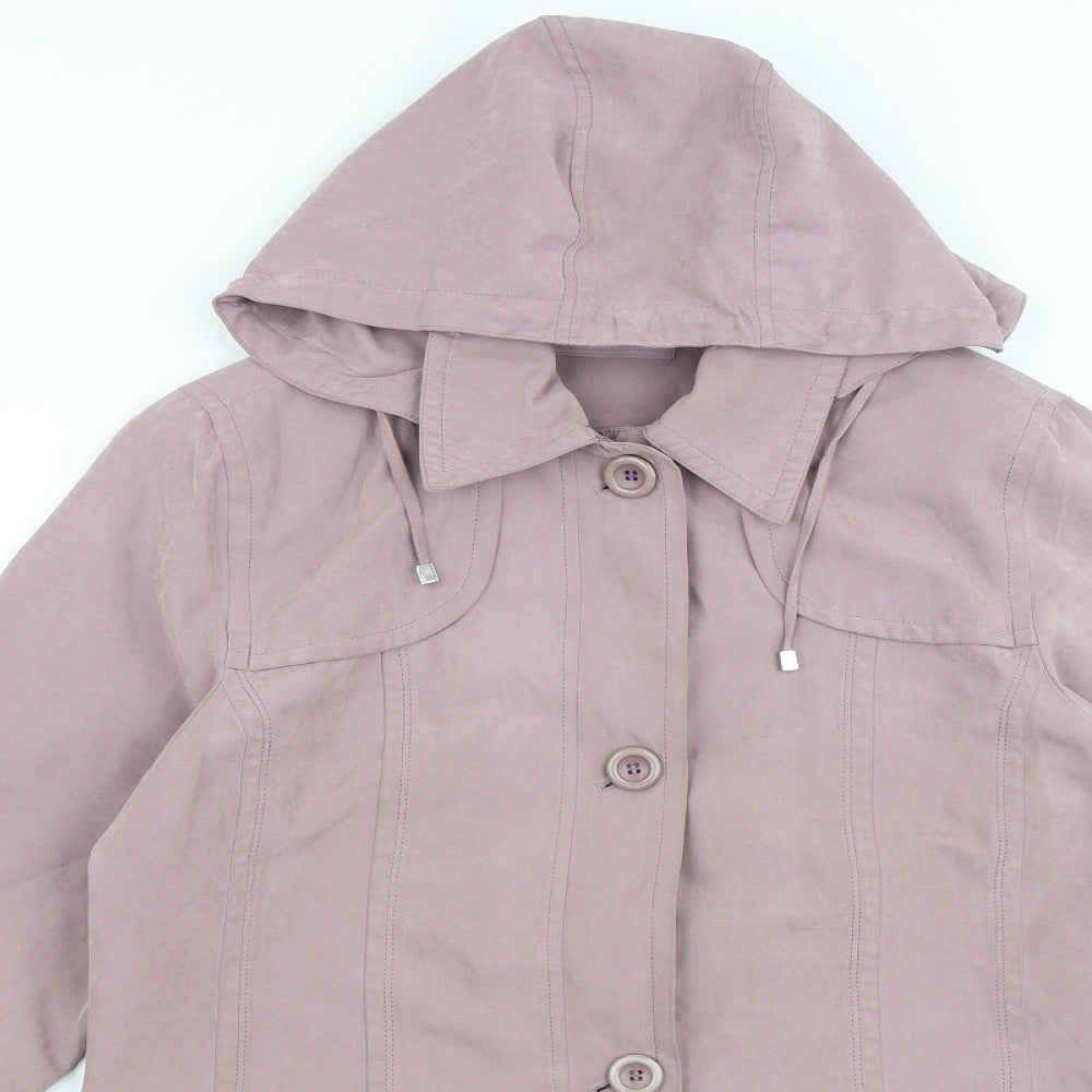 Katherine Hammond Womens Purple Jacket Coat Size 12 Button