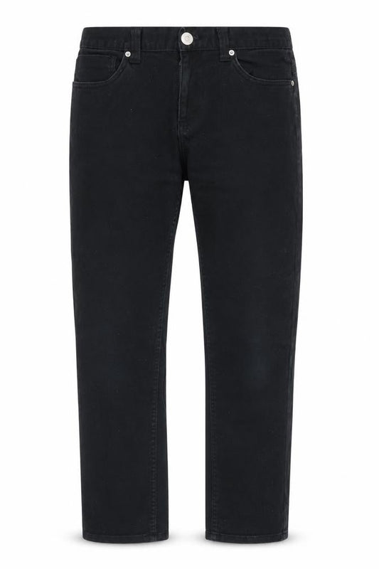 Denim & Co. Mens Black Cotton Straight Jeans Size 32 in Regular Zip
