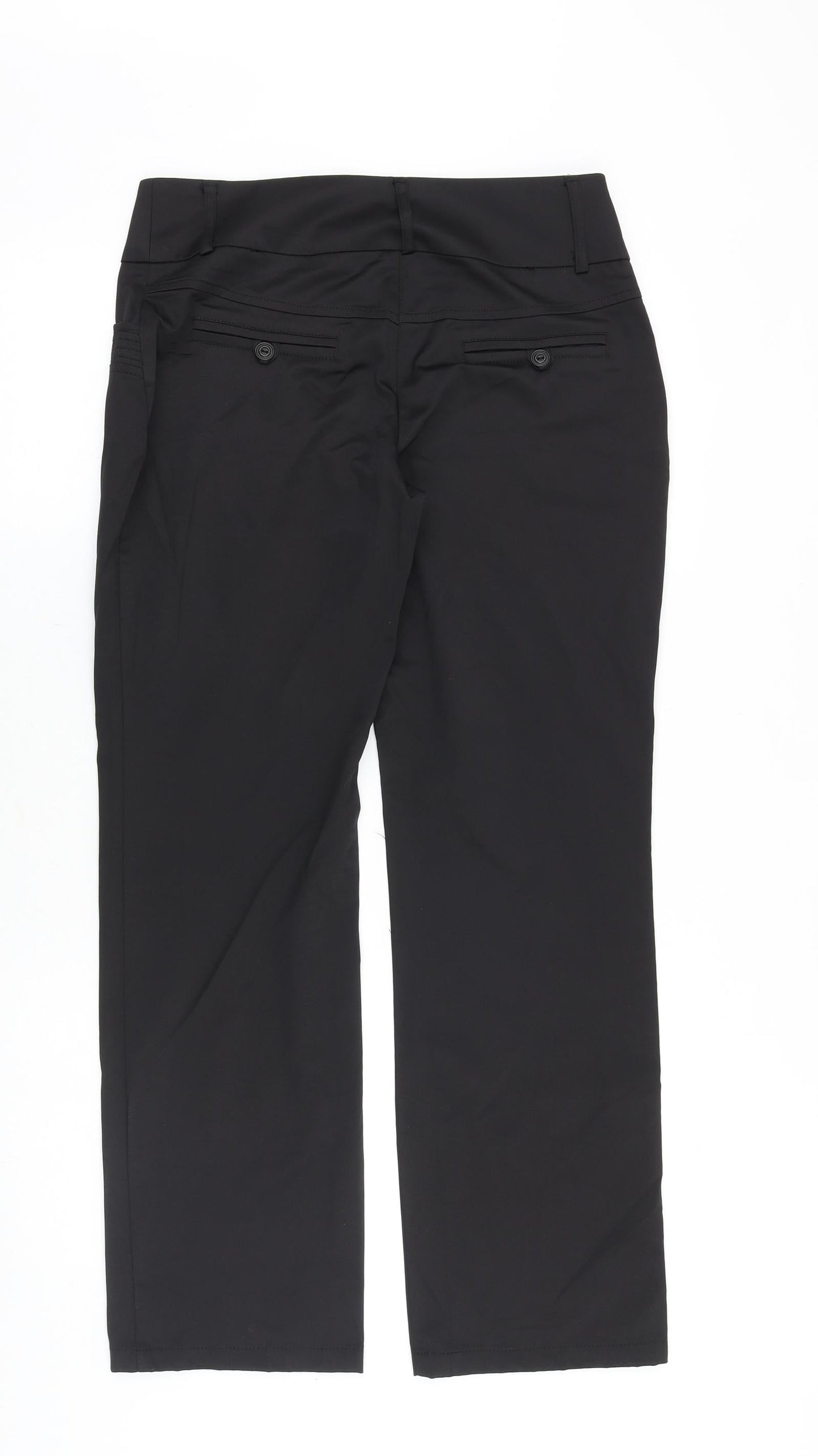 noix Womens Black Polyester Trousers Size 12 Regular Zip
