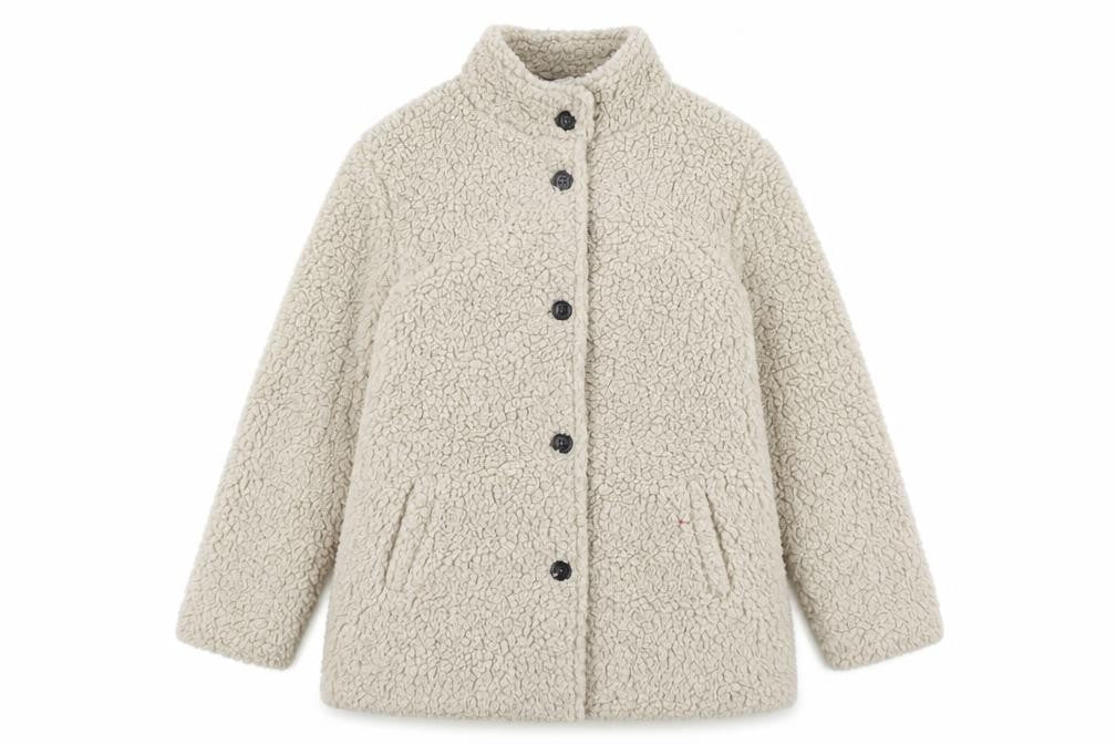 Anna De Lancay Womens Beige Jacket Size M Button