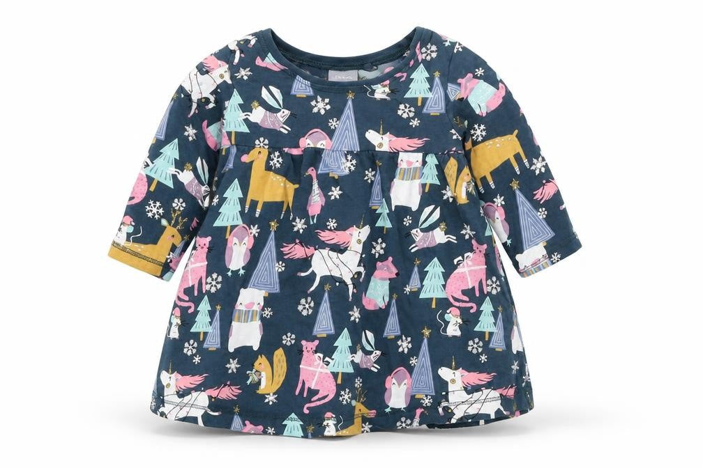 Next Baby Blue Geometric 100% Cotton Pullover T-Shirt Size 3-6 Months Round Neck Pullover - Cute Animals Print