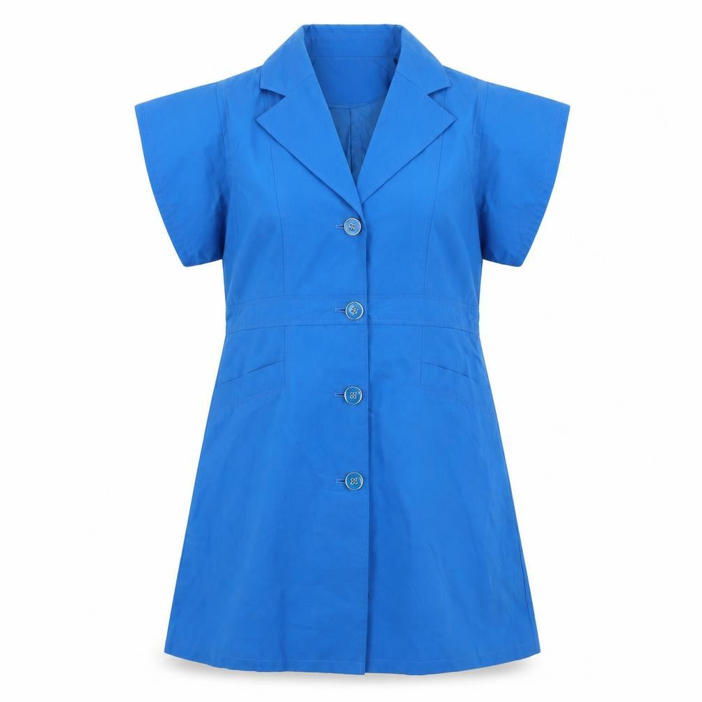 Damart Womens Blue Jacket Blazer Size 14 Button