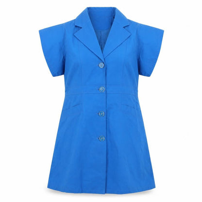 Damart Womens Blue Jacket Blazer Size 14 Button