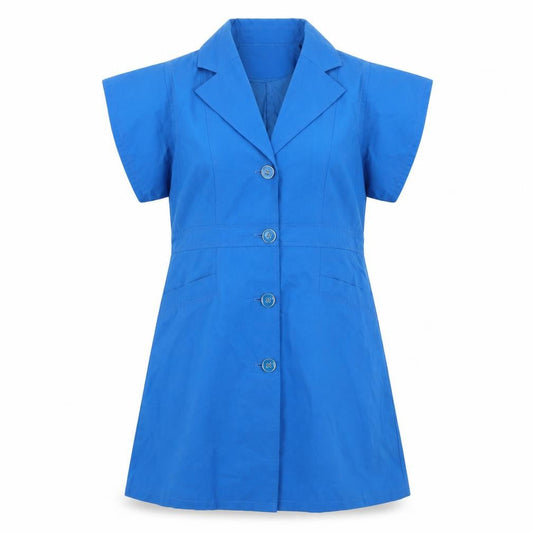 Damart Womens Blue Jacket Blazer Size 14 Button