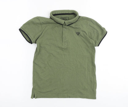 Urban Dept Boys Green 100% Cotton Basic Polo Size 8 Years Collared Button