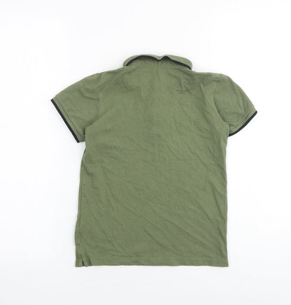 Urban Dept Boys Green 100% Cotton Basic Polo Size 8 Years Collared Button