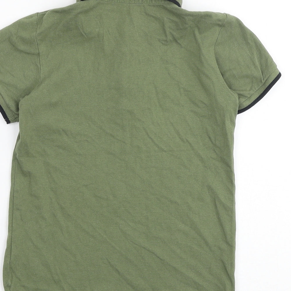 Urban Dept Boys Green 100% Cotton Basic Polo Size 8 Years Collared Button