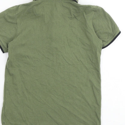 Urban Dept Boys Green 100% Cotton Basic Polo Size 8 Years Collared Button