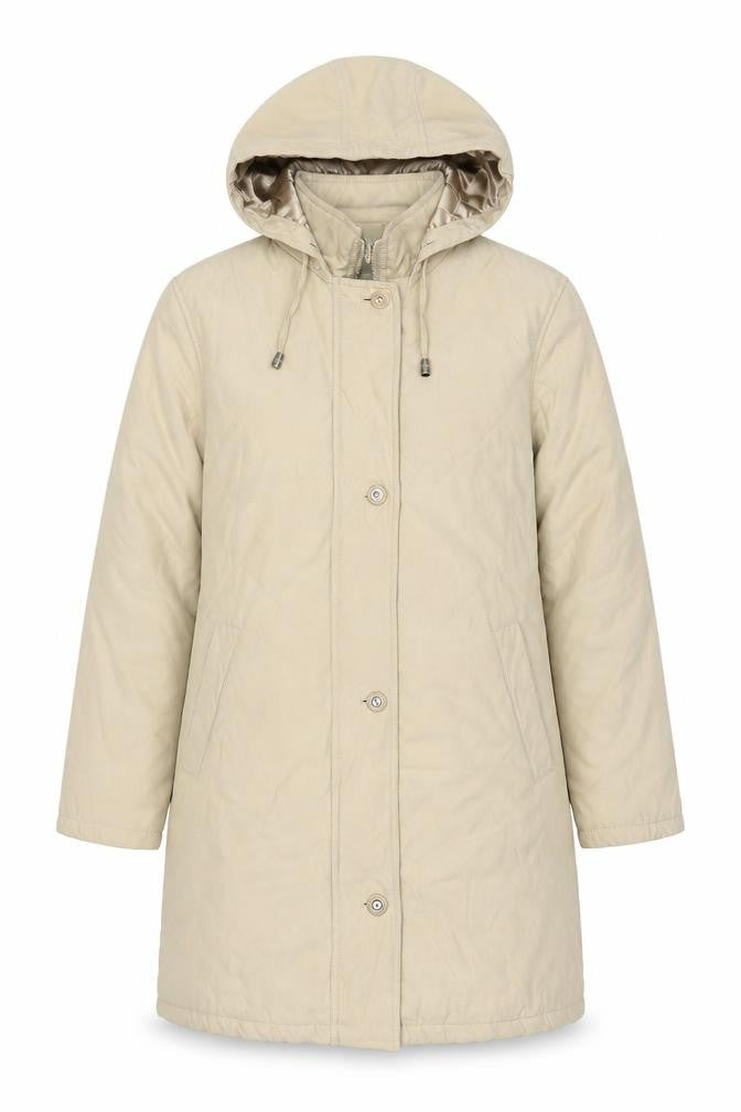 BHS Womens Beige Overcoat Coat Size 10 Zip