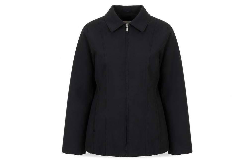 BHS Womens Black Overcoat Coat Size 14 Zip