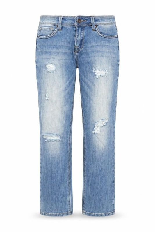 Dollhouse Womens Blue Cotton Straight Jeans Size S Regular Zip