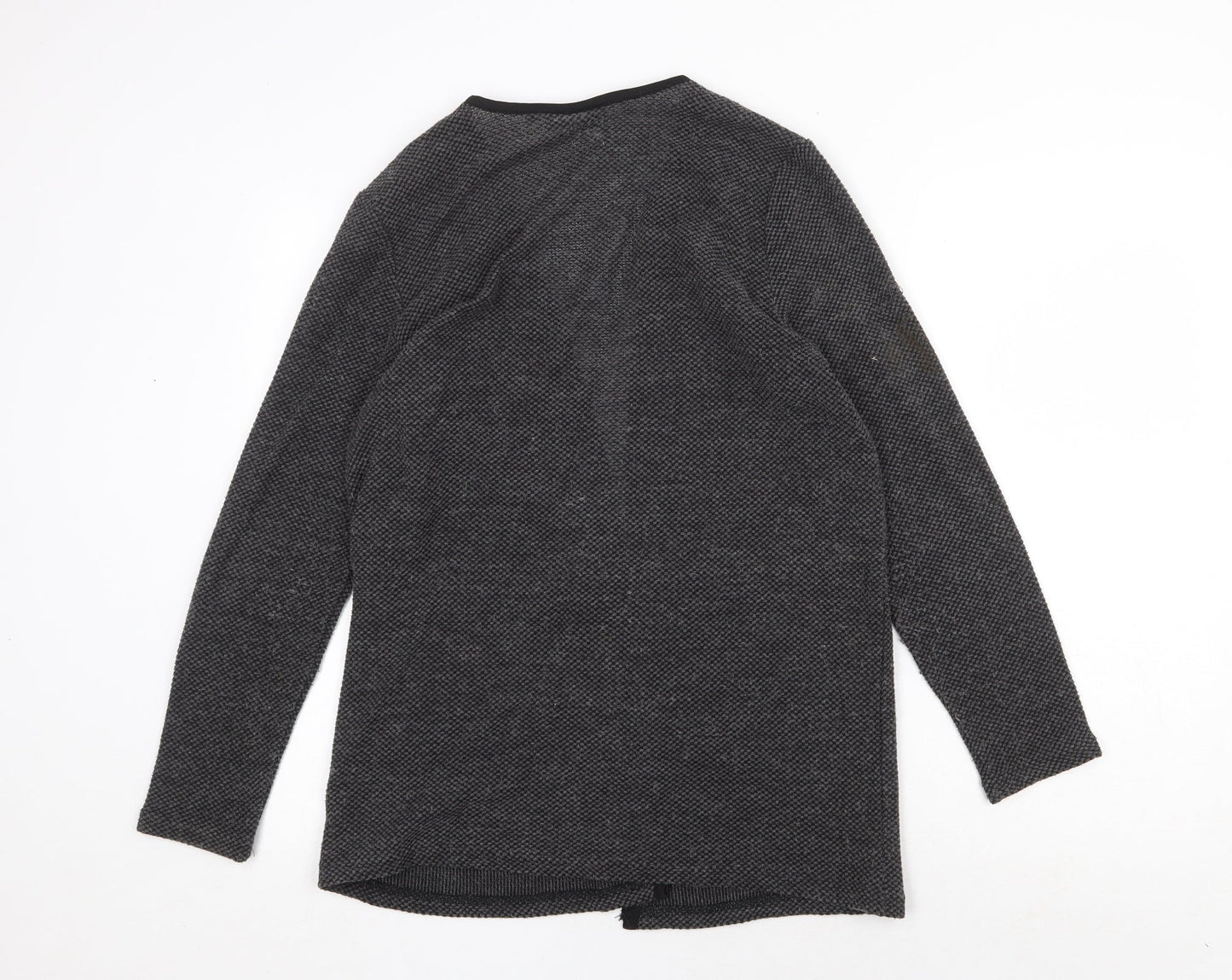 Fransa Womens Grey Geometric Jacket Size M